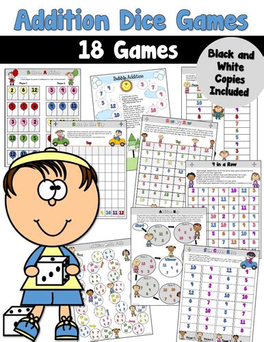 Addition Dice Games Teaching Resources