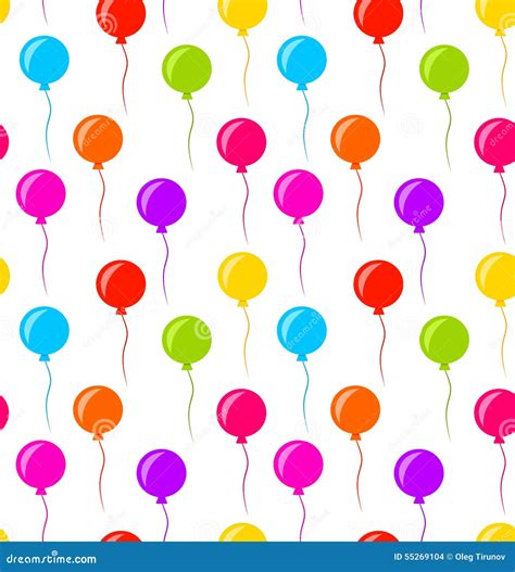 Seamless Texture Multicolored Balloons For Party Stock Vector Image
