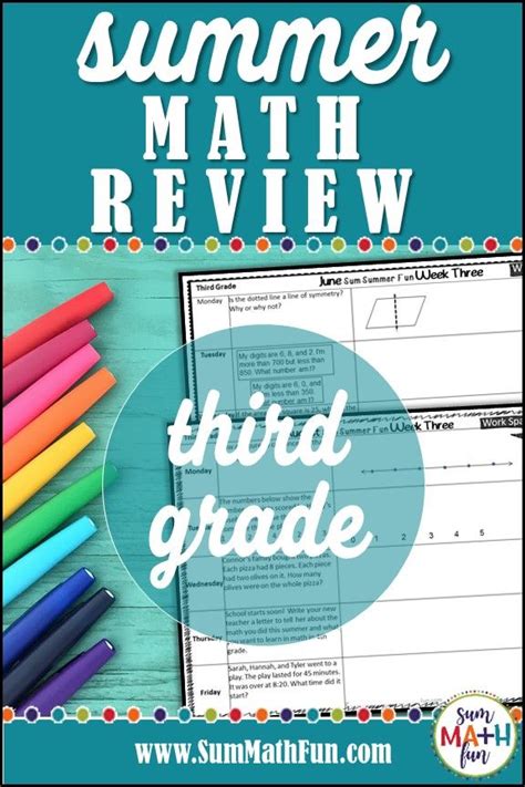 Summer Packet For Third Grade Math No Prep Printables Home Or Morning