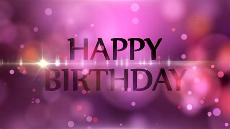 Happy Birthday Motion Graphics Background Light And Bokeh Youtube