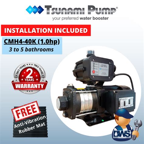 Tsunami Cmh4 40k Water Pump 1hp With Installation Automatic Home