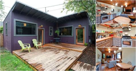 In North Portland Theres A Unique Purple Tiny House With A Creative
