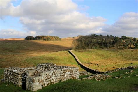 England Visiting Housesteads Roman Fort On Hadrians Wall