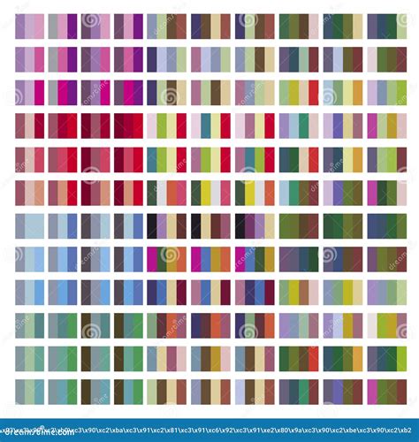 Color Palette Harmonious Color Combinations Stock Vector