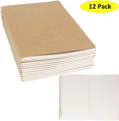 Zmybcpack 12 Pack Journal Notebook Blank Sketch Notebooks For Travelers