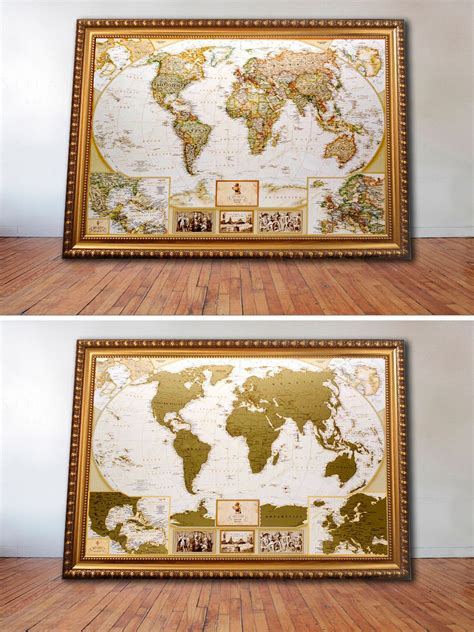 Scratch Off Map World Scratch Off Map Push Pin Travel Etsy