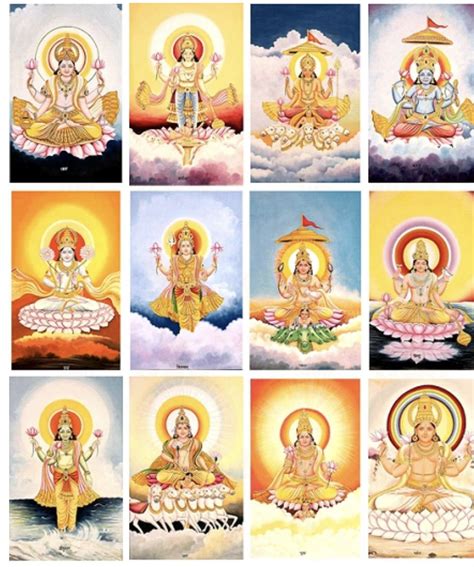 12 Adityas The 12 Forms Of Sun God 12 Sons Of Maa Aditi And Rishi