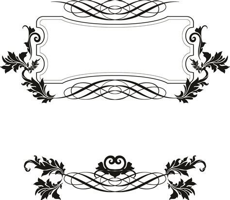 An Ornate Set Of Three Frames With Leaves And Swirls On The Edges In