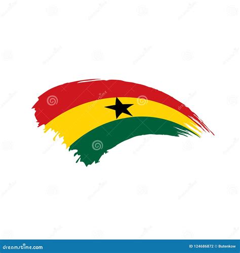 Ghana Flag Vector Illustration Stock Vector Illustration Of Country