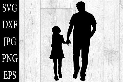 Dad Daughter Dad Son Silhouettes Svg Png Graphic By Aleksa Popovic · Creative Fabrica