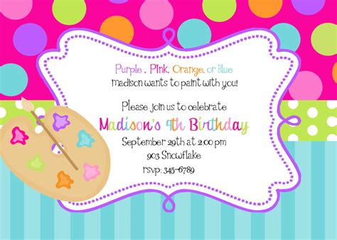 Customize your birthday party invitations. Art Painting Birthday Party Invitations Art by noteablechic