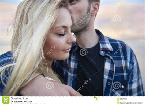 Couple In Love Stock Photo Image Of Flirting Embracing 92174780