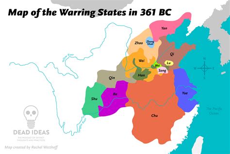The name is drawn from a similar period of civil war in china. Mohism Warring States China 361 BCE map by Rachel Westhoff - Dead Ideas: The History of Extinct ...