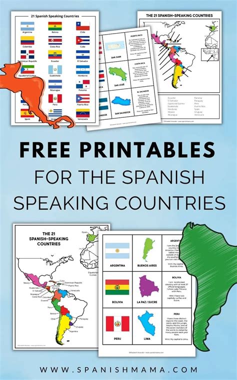 Spanish Speaking Countries And Capitals Map