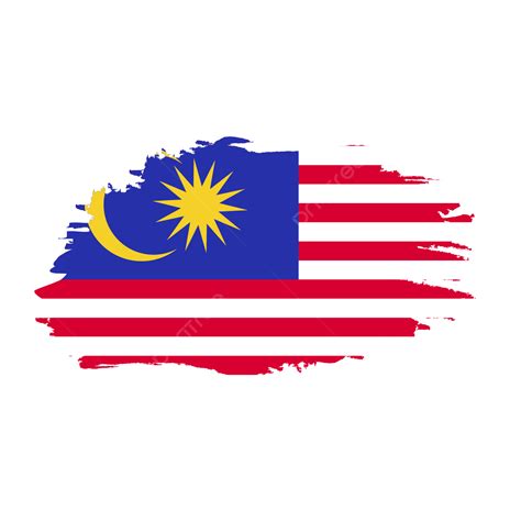 Imagem Vetorial De Design De Bandeira Nacional Da Malásia Com Fundo