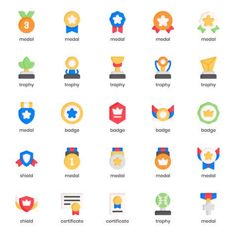 Award Icon Pack For Your Website Design Logo App Ui Award Icon Flat