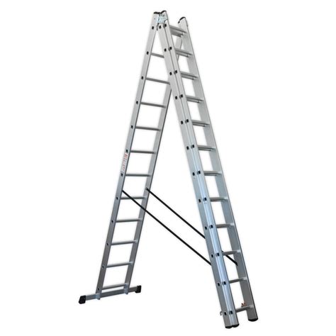 Sealey ACL312 Aluminium Extension Combination Ladder 3x12 EN 131 ...