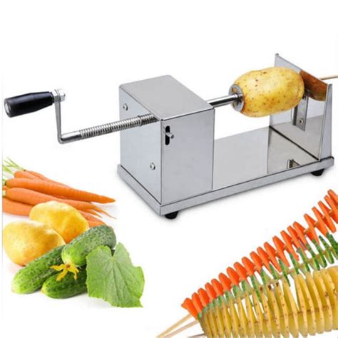 Manual Stainless Steel Twisted Slicer Spiral Vegetable Cutter Potato