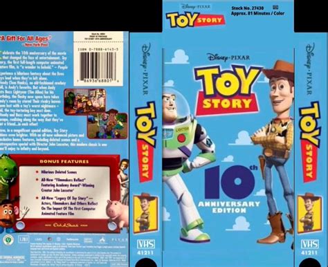 Toy Story 10th Anniversary Edition 2005 Vhs Cover By Pixaranimation On