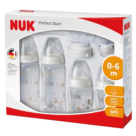 Nuk First Choice Perfect Start Combi Baby Bottle Feeding Set With Brush