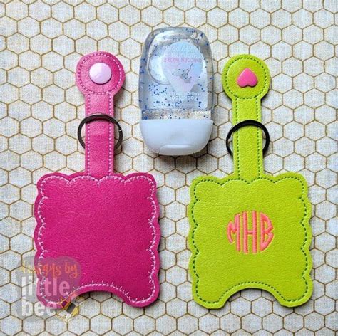 Scalloped Hand Sanitizer Case Ith In The Hoop Embroidery Etsy Key