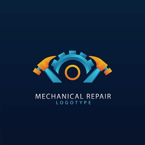 Gradient Mechanical Engineering Logo Template 18975676 Vector Art At