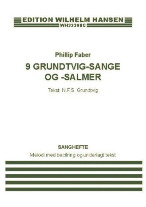 9 Grundtvig Sange Og Salmer Choir Sheet Music Sheet Music Plus