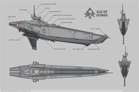 Artstation Pirate Spaceship Eugene Ermak Space Ship Concept Art