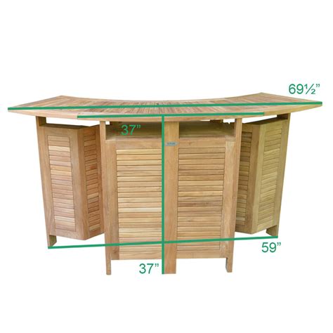 Teak Folding Bar Cabinet Teak Backyard Outdoor Patio Furniture For