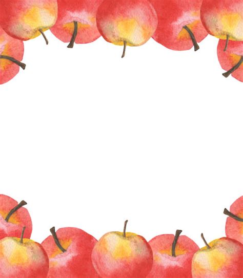 Apple Border Drawing Stock Photos Pictures And Royalty Free Images Istock