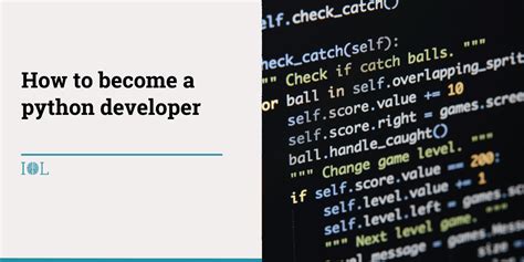 How To Become A Python Developer In Steps Iol