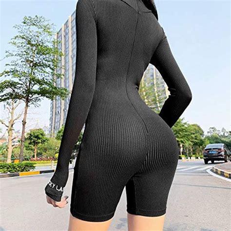 One Piece Bodycon Jumpsuit Sexy Long Sleeve High Waist Etsy