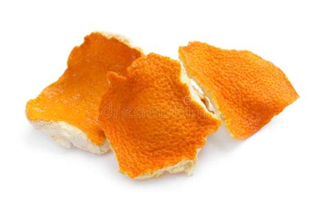 Dry Orange Fruit Peels On White Background Stock Photo Image Of