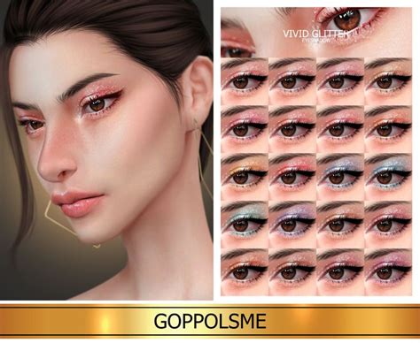 Pin By Atomiclight On Patreon Cc Sims 4 Cc Makeup Glitter Eyeshadow