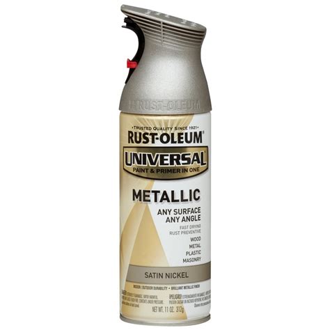 Shop Rust Oleum Universal General Purpose Satin Nickel Metallic Spray