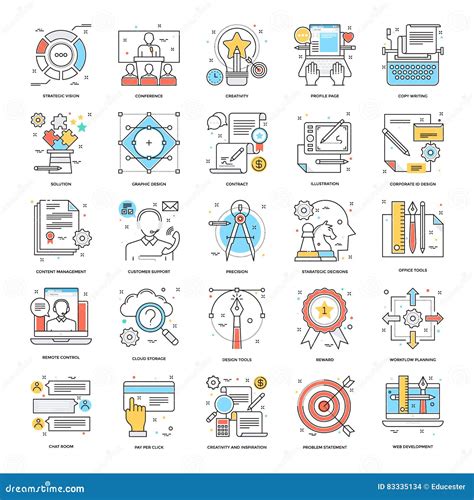 Flat Color Line Icons 7 Stock Illustration Illustration Of Dart 83335134