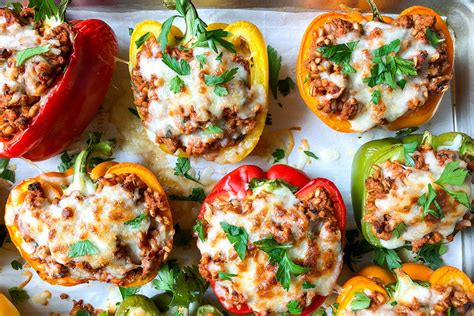 Healthy Italian Ground Turkey Stuffed Peppers Recipe Liv Body