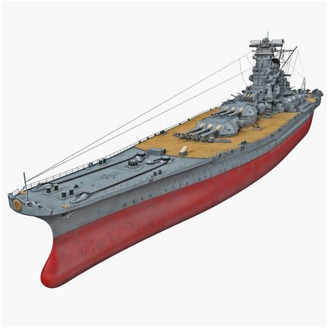 Japanese Battleship Yamato 3d Model Ad Battleshipjapanesemodel