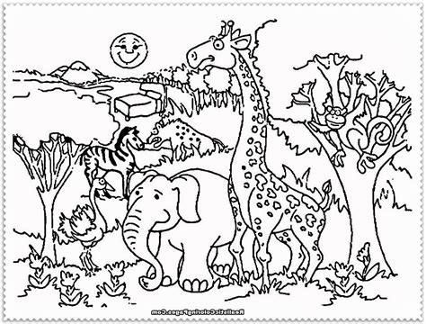 African Animals Colouring Fun Coloring Page
