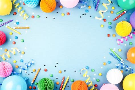 Blue Birthday Party Background In 2020 Birthday Party Background