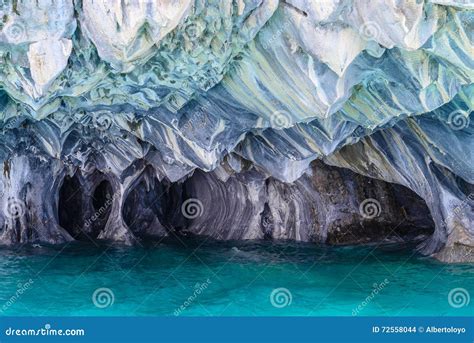 Marble Caves Of Lake General Carrera Chile Stock Image