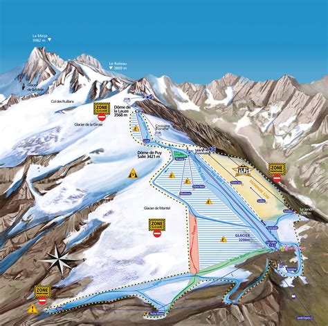 Ski Dété Sur Glacier Aux 2 Alpes Le Domaine Skiable En été