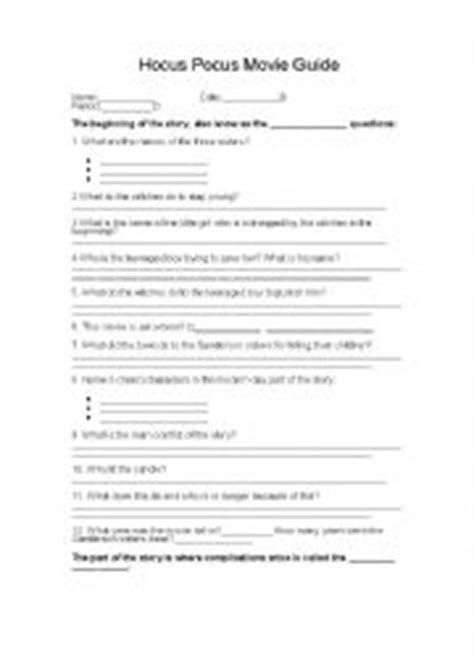 Especially when it involves one of our favorite halloween movies! Hocus Pocus Movie Guide - ESL worksheet by aclark99773