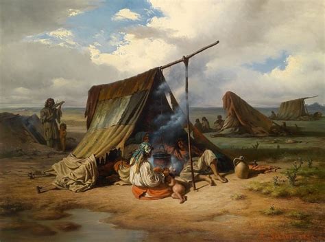 Gypsy Camp Painting Friedrich Alois Schönn Oil Paintings