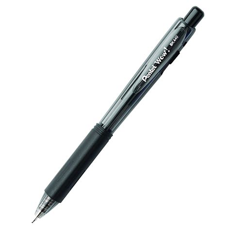 Pentel Wow Retractable Ballpoint Black Pen Medium 10 Mm Grand And Toy