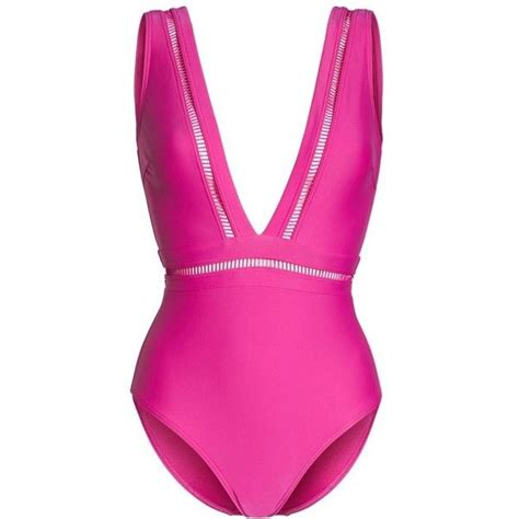 Womens Ted Baker London Plunge One Piece Swimsuit 139 Liked On