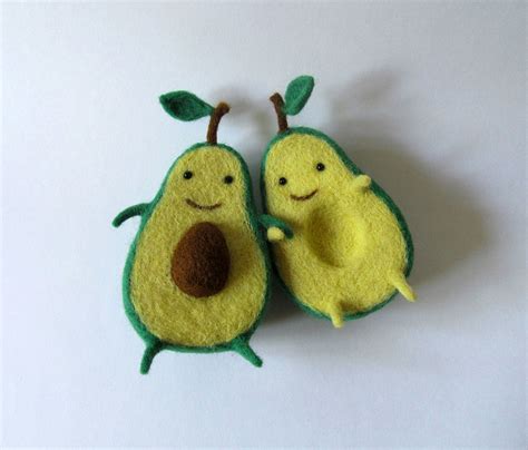 Avocado Love Felt Wool Sculpture By Anna Dovgan Demilked