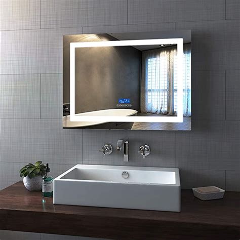 Duschdeluxe 800 X 600 Illuminated Led Bathroom Mirror Built In Bluetooth Speaker And Demister