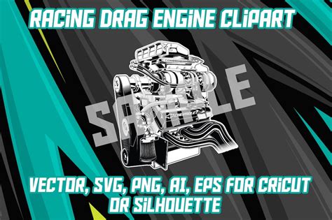 Car Engine Drag Engine Vector V8 Supercharged Svg Png Dxf Eps Ai Car