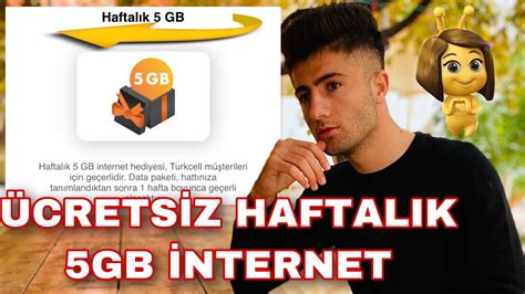 turkcell bedava haftalık 5GB internet 2021 kaçırma YENİ YouTube